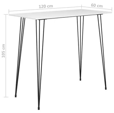 Image de vidaXL Ensemble de bar 5 pièces blanc et gris