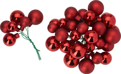 Produktbild von Othmar Decorations Weihnachtskugeln Glas am Draht 36 Stk