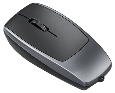 Imagen del producto de Ratón inalámbrico M109, pequeño, con cuerda antirrobo, versátil lector de tarjetas TF, capacidad ampliable de 2 TB, color gris metalizado