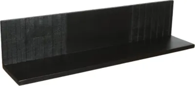 Produktbild von Wandpanel FLUETE aus massivem Akazienholz, tiefschwarz, Lamellenfräsung, 120x25 cm