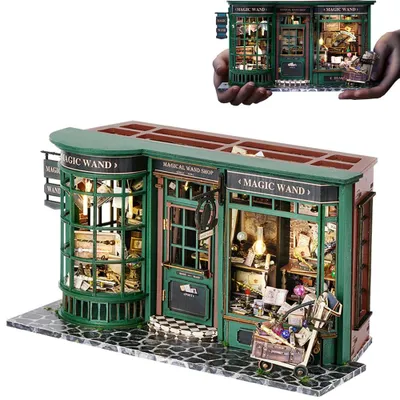 Produktbild von Omgoods – Bausatz für ein Miniatur-Puppenhaus – Kreatives Holzhaus-Set als Geschenk für Geburtstage