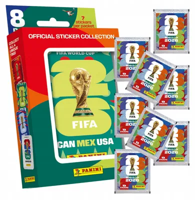 Image de TIN OF STICKERS 8 packets 56 stickers FIFA WORLD CUP 2026 Championship