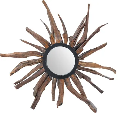 Produktbild von SIT Möbel Wand-Spiegel mit sonnenförmigen Rahmen | Suar-Holz natur | B 90 x T 8 x H 90 cm | 07996-54 | Serie ROMANTEAKA