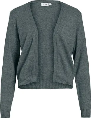 Produktbild von VILA Kurze Feinstrick Cardigan Stretch Basic Jacke ohne Verschluss VIRIL Größe: L