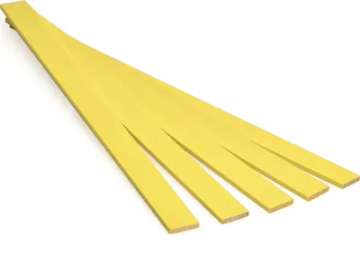 Image de 100 pièces | Jaune | 25 cm Bâtonnets en bois Bois de bricolage | Bois de hêtre précis