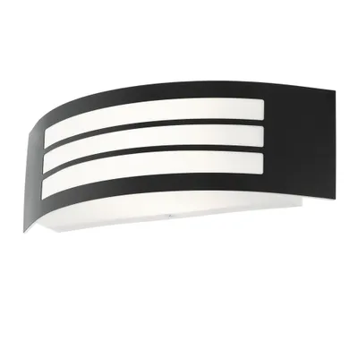 Produktbild von EGLO LEIROS LED Wandaussenleuchte LED 40W E27 31x10x10cm Edelstahl schwarz 75422