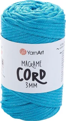 Produktbild von Yarn Art Macrame Cord 3 mm 85 m 763 Azure Schnur