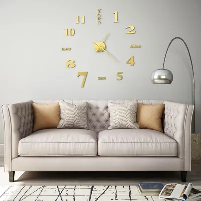 Immagine prodotto di Vidaxl 3D -Wanduhr 100 cm xxl moderno Goldfarbe