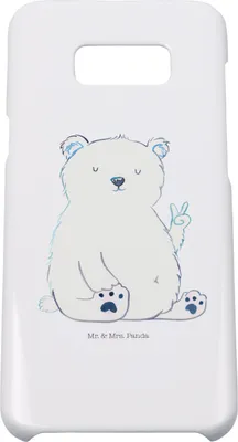 Produktbild von Mr. & Mrs. Panda Samsung Galaxy S8 plus Handyhülle  Eisbär Faul - Weiß - Geschenk, Handy, Teddy, Nordpol, Entspannen, Homeoffice, Case, Arbeit, Hülle, Cover, Bär