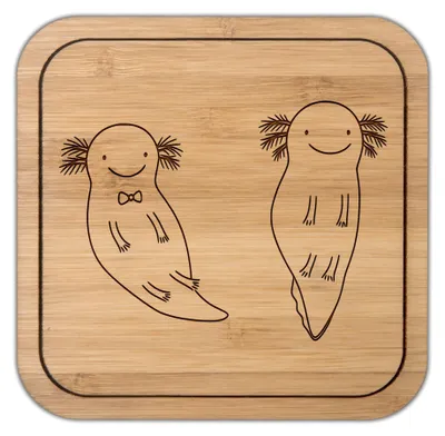 Produktbild von Mr. & Mrs. Panda Untersetzer Kork Axolotl Liebe - Transparent - Geschenk, Valentinstag, Coaster, Hochzeitstag, Jahrestag, gläseruntersetzer, Hocheitstag, für Partner, Aus