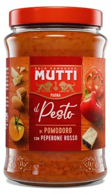 Image de Pesto à l'orange et aux poivrons, 180 g, Mutti