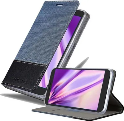Obrázek produktu pro Cadorabo pouzdro pro Alcatel 3 2018 Protective Cover in Blue Pouzdro na mobilní telefon Book Case Cover