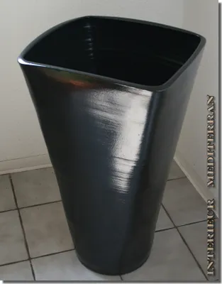 Produktbild von BODENVASE Pflanzkübel Keramik "Estrela" - Größe: ca.70 CM Schwarz