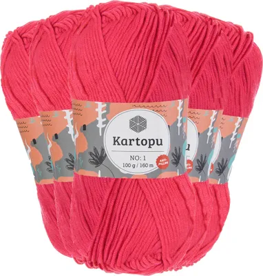 Produktbild von 5 x 100g Strickgarn Kartopu NO:1 Wolle Anti Pilling Effekt