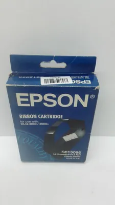 Produktbild von Epson SIDM Black Farbbandkassette für DLQ-3000/+/3500 (C13S015066), DLQ-3000/+/3500, Schwarz, Punktmatrix, 24-pin, 6000000 Zeichen, Schwarz