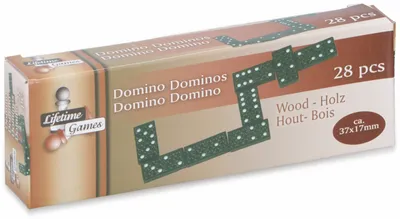 Obrázek produktu pro Dřevěná hra domino LIFETIME s 28 kostkami domina