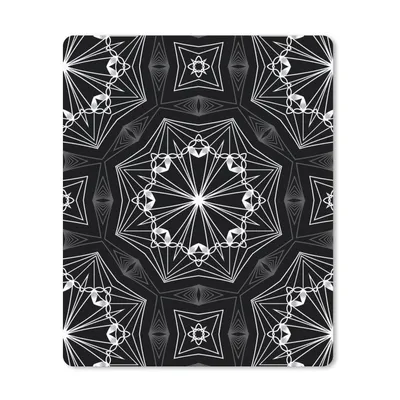 Produktbild von MuchoWow® Mauspad Mousepad Blumen - Design - Schwarz - Weiß - Geometrie 19x23 cm - Mousepads - Maus Mat - Pad - Mausunterlage - Mauspads - Spielen