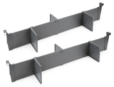 Zdjęcie produktu dla Emuca Zestaw przegródek do szuflad Vertex-Concept, szerokość 900 mm, Aluminium i Plastik, Szary antracytowy