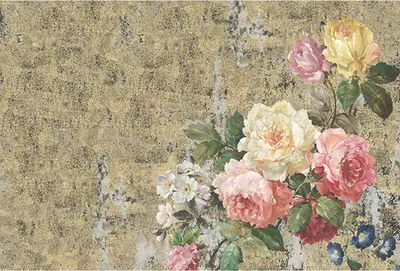 Produktbild von Tadessi Fototapete | Blumen | 4.00 m x 2.70 m | Gelb | Rosa | Wandbild | Digitaldruck