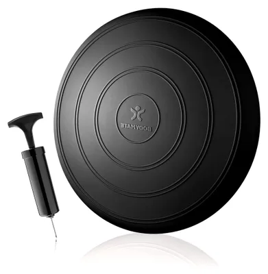 Produktbild von Ballsitzkissen COMFORT mit Pumpe, 33 cm Durchmesser - Balance-Kissen, SitzBalancekissen, Luftkissen, Balance Pad - Für Core-, Fitness-, Reha-, Koordinations- und Rückentraining