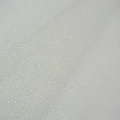 Produktbild von Faschingsstoff Meterware Tüll Glitzertüll weiß Glitzer 1,5m