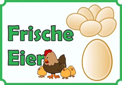 Produktbild von Verkaufsschild Schild Eier A5 Rückseite selbstklebend