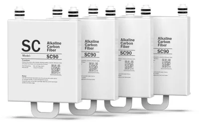 Image de Cartouche de remplacement SC90 pour filtre à eau par osmose inverse WB99, alcaline, lot de 4
