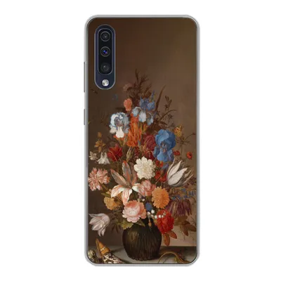 Produktbild von MuchoWow® Handyhülle Schutzhülle Hülle für Samsung Galaxy A30s Stilleben mit Blumen - Kunst - Alte Meister Silikon Softcase Handy Hülle - Karteninhaber
