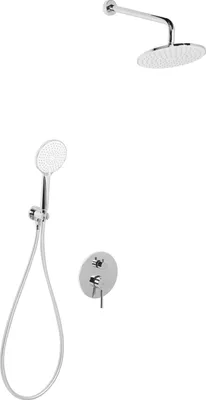 Produktbild von BELIANI Unterputz Duschset Silber Messing mit Armatur Regendusche 3 Strahlarten Duschbrause Einhebelmischer Modern 3 Funktion Duschsystem