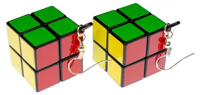 Produktbild von Zauberwürfel Ohrringe Miniblings Hänger Drehwürfel Würfel 2er 2x2
