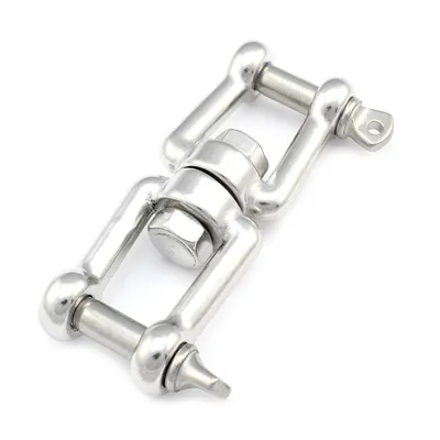 Produktbild von Wirbelschäkel Bolzen 10mm Ankerwirbel Gabel - Gabel | V4A Edelstahl Anker