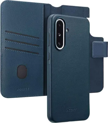 Produktbild von Accezz 2-in-1 Klapphülle aus Leder mit MagSafe Samsung Galaxy A36 / A56 - Nightfall Blue