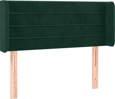 Produktbild von vidaXL Kopfteil mit Ohren Dunkelgrün 103x16x78/88 cm Samt