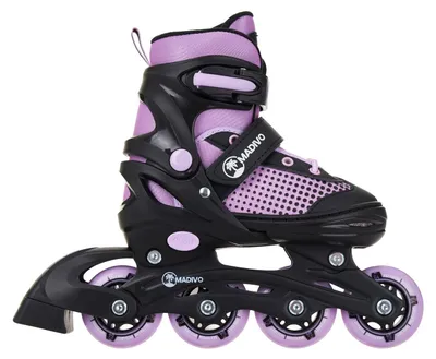 Produktbild von Verstellbare Inline-Skates für Kinder, in Schwarz und Rosa