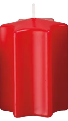 Produktbild von Sternkerzen Rot 80 x Ø 60 mm, 8 Stück