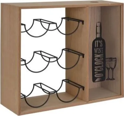 Produktbild von Orange85 Weinregal Flaschenregal Holz und Stahl 6 Flaschen