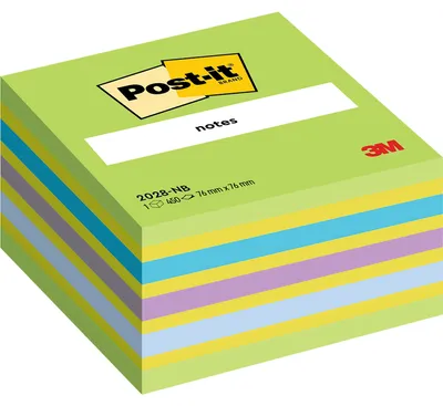 Productafbeelding van Post-it® 2028NB plaknotitieblok - 76 x 76 mm, neonblauw