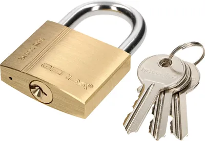Image de KOTARBAU® Cadenas en laiton 50 mm Serrure universelle à anse allongée Cadenas Antivol Serrure massive trempée