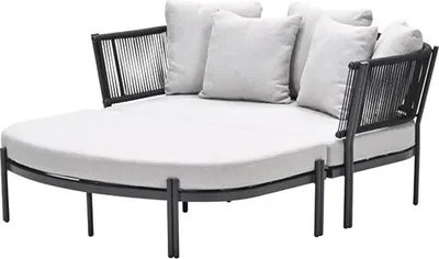 Produktbild von Garden Impressions San Remo  Diwanbett - carbon black - rope lava schwarz - valley sand