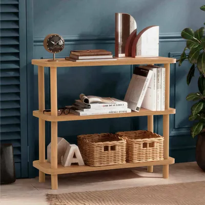 Immagine prodotto di Maharaja - Libreria, 80x28x75h cm Marrone Quercia, 3 Ripiani