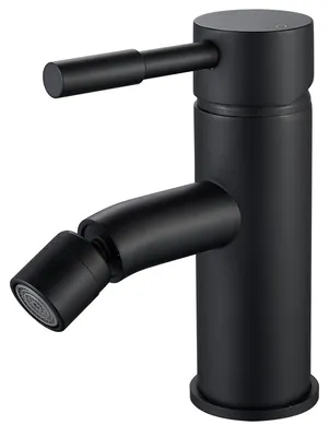 Image de Mitigeur à un levier pour bidet, robinet de lavabo, noir, en laiton