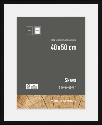 Produktbild von nielsen Holz Bilderrahmen Skava Schwarz, 40,0 x 50,0 cm - mit Passepartout 30x40 cm