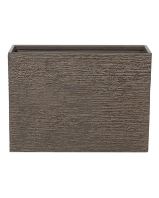 Obrázek produktu pro BELIANI Květináč hnědý 29 x 70 x 50 cm směs vláken Rustikální květináč, obdélníkový, moderní design