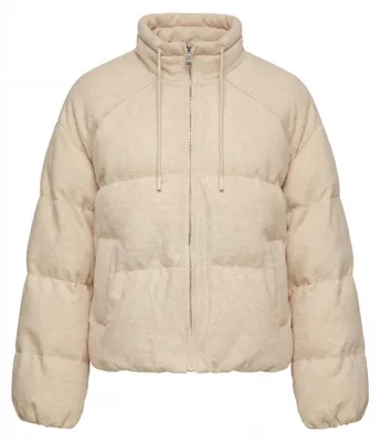 Produktbild von Damen Steppjacke rosa Größe M mit Stehkragen, Reißverschluss und verstellbarem Kordelzug
