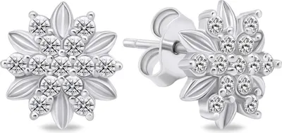 Immagine prodotto di Orecchini a perno in argento con zirconi EA614W
