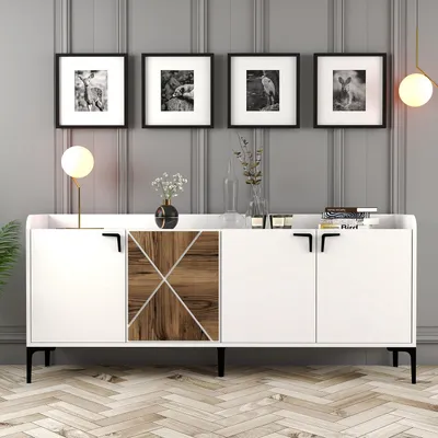 Obrázok produktu pre Skye Decor, Venedik - biela, konzola, biela, 100 % MELAMÍNOM POTRIEBOVANÁ DOSKA, 180 x 35 x 78 cm