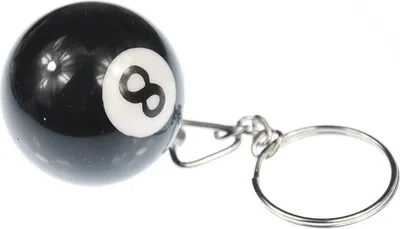 Produktbild von Billardkugel Schlüsselanhänger Miniblings Schlüsselring Billard Schwarz 8 Snooker
