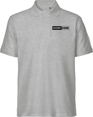 Produktbild von Hellweg Druckerei Graues Polo Shirt Dorfkind Modern Geschenk Männer Oberteil Sport Grey Größe 3XL Bio Baumwolle Fairtrade Dorfkind Modern Mitbringse