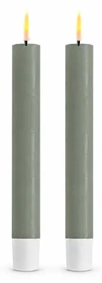 Produktbild von Deluxe Homeart Stabkerzen LED Salbei Green (24cm) (2-teilig)