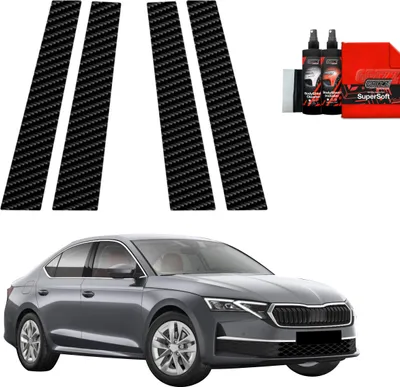 Image de Film protecteur en carbone 4 en 1 Grizz Protector pour montant B - Skoda Octavia 4 Hatchback Facelifting (2024-2025)